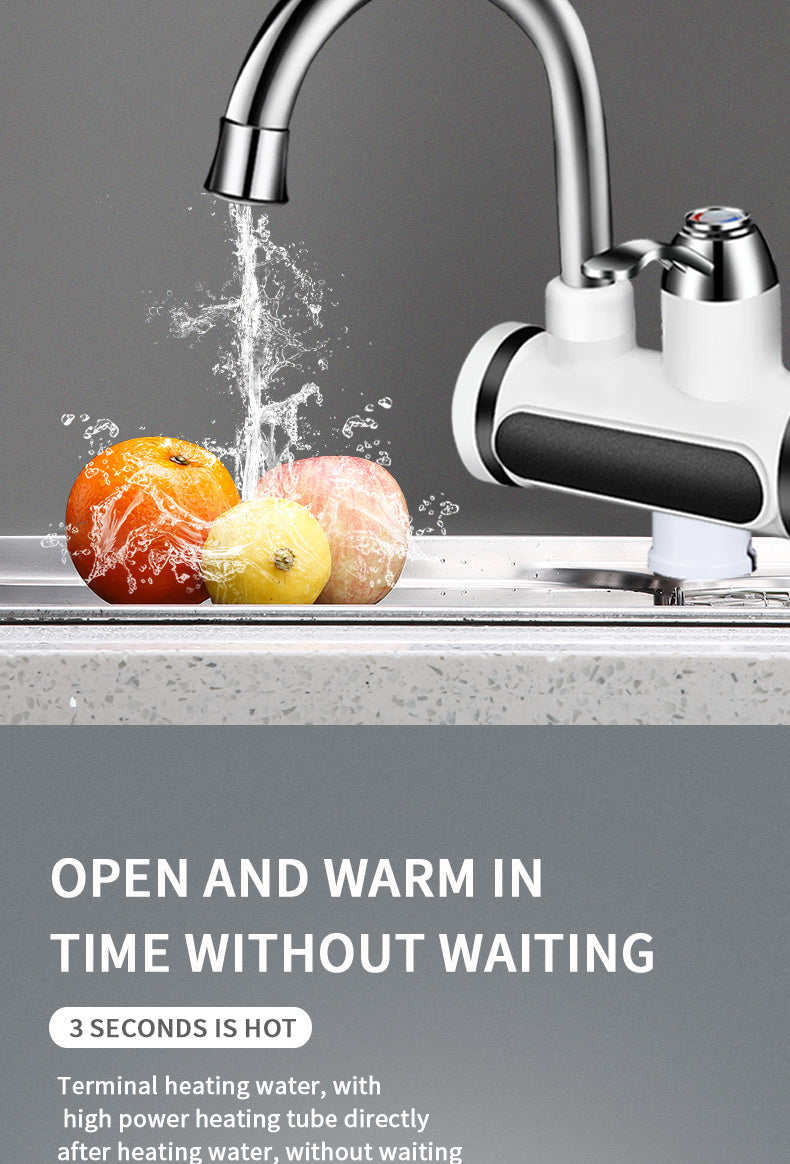 Kitchen Electric Water Tap Water Heater Temperature Display Cold HeatiFaucet Hot Water Faucet Heater