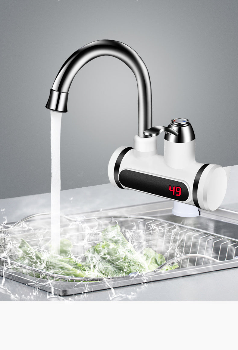 Kitchen Electric Water Tap Water Heater Temperature Display Cold HeatiFaucet Hot Water Faucet Heater