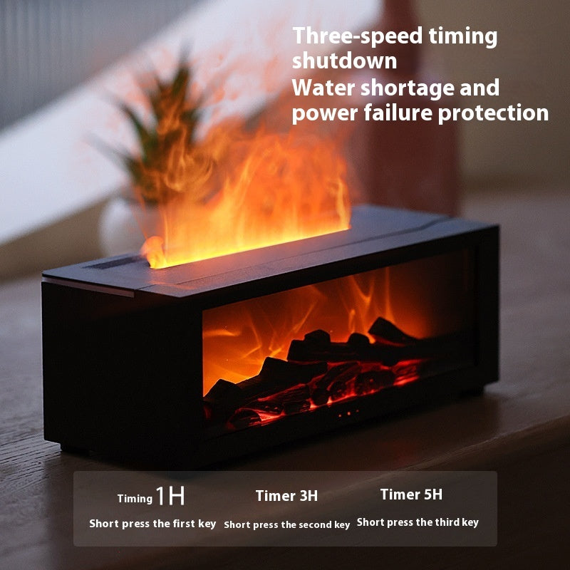 "Flame Effect Aroma Diffuser – 3D RGB Humidifier for Essential Oils | UK Home Use"