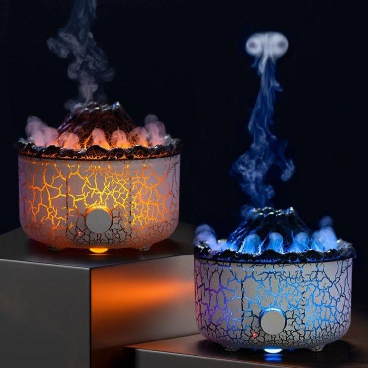 Volcano Aromatherapy Diffuser – Flame Mist Jellyfish Air Humidifier