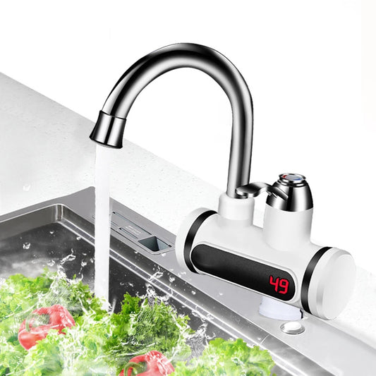 Kitchen Electric Water Tap  Water Heater Temperature Display Cold HeatiFaucet Hot Water Faucet Heater