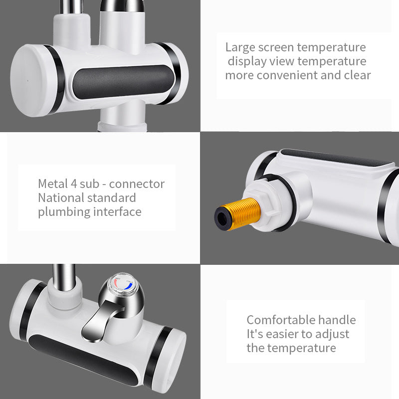 Kitchen Electric Water Tap  Water Heater Temperature Display Cold HeatiFaucet Hot Water Faucet Heater