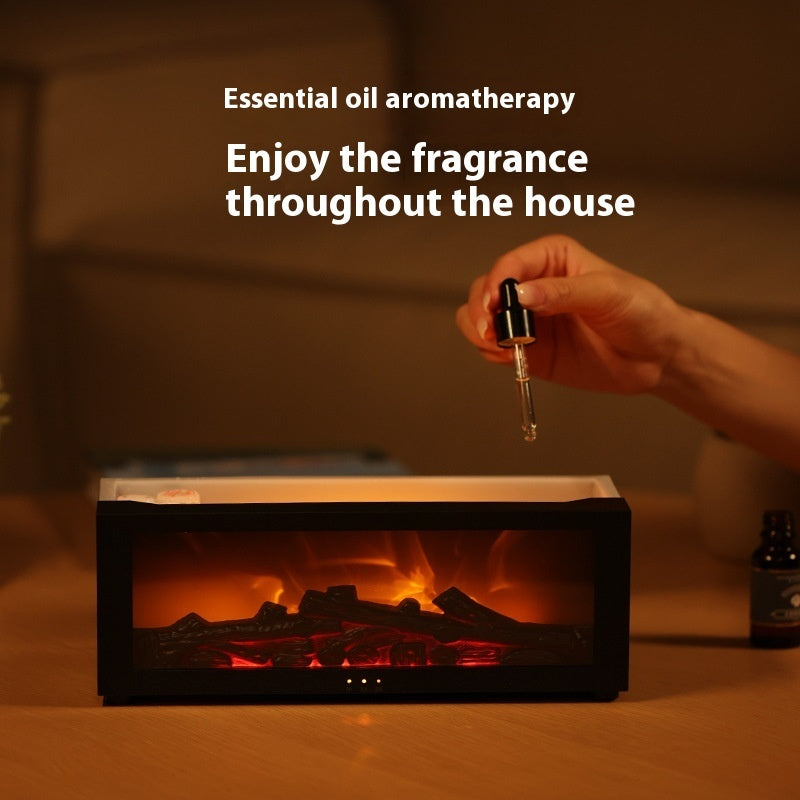 "Flame Effect Aroma Diffuser – 3D RGB Humidifier for Essential Oils | UK Home Use"